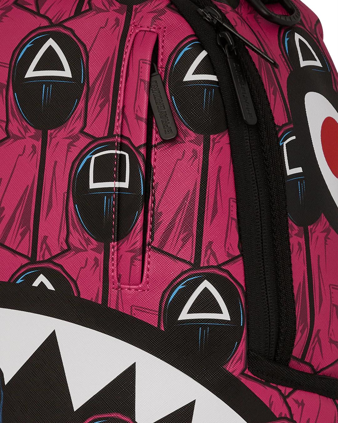 Sprayground SQUID GAME COLLAB FRONT MAN & PINK GUARD SHARKS BACKPACK