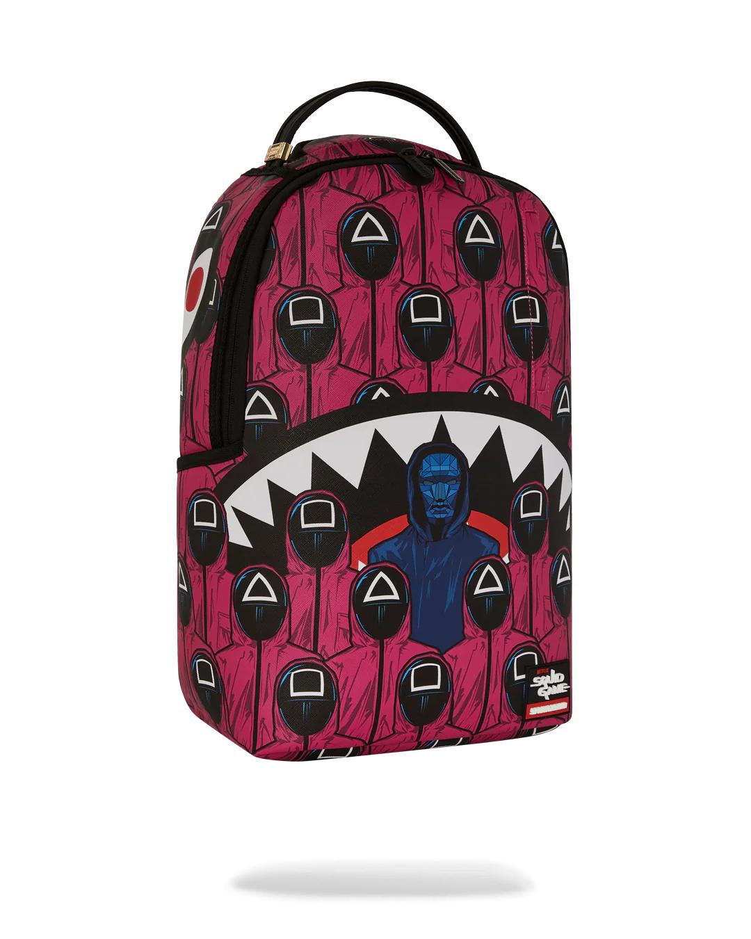 Sprayground SQUID GAME COLLAB FRONT MAN & PINK GUARD SHARKS BACKPACK