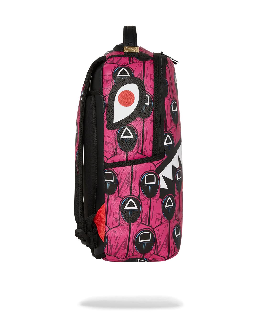 Sprayground SQUID GAME COLLAB FRONT MAN & PINK GUARD SHARKS BACKPACK