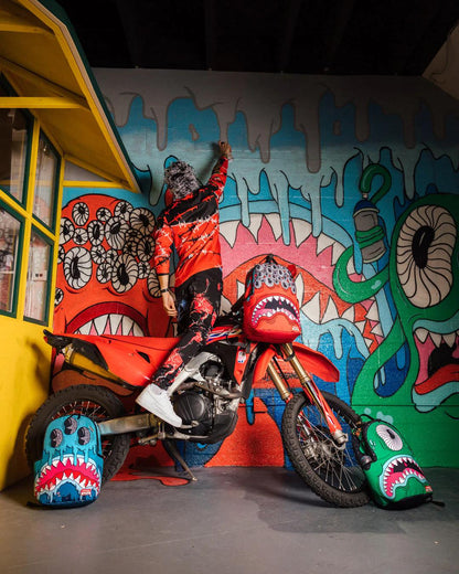 Sprayground JORGE RODRIGUEZ THE ARTIST COLLAB DRIPS SHARKS BACKPACK