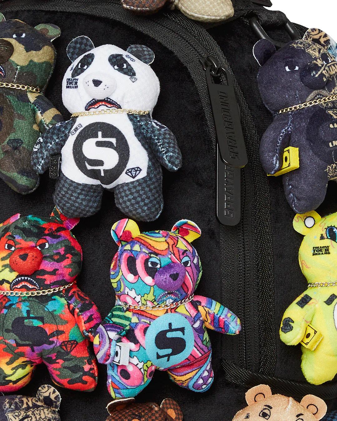 Sprayground PACK OF BEARS REAL PLUSH BEARS RUNWAY PIECE BACKPACK - SUPER EXCLUSIVE
